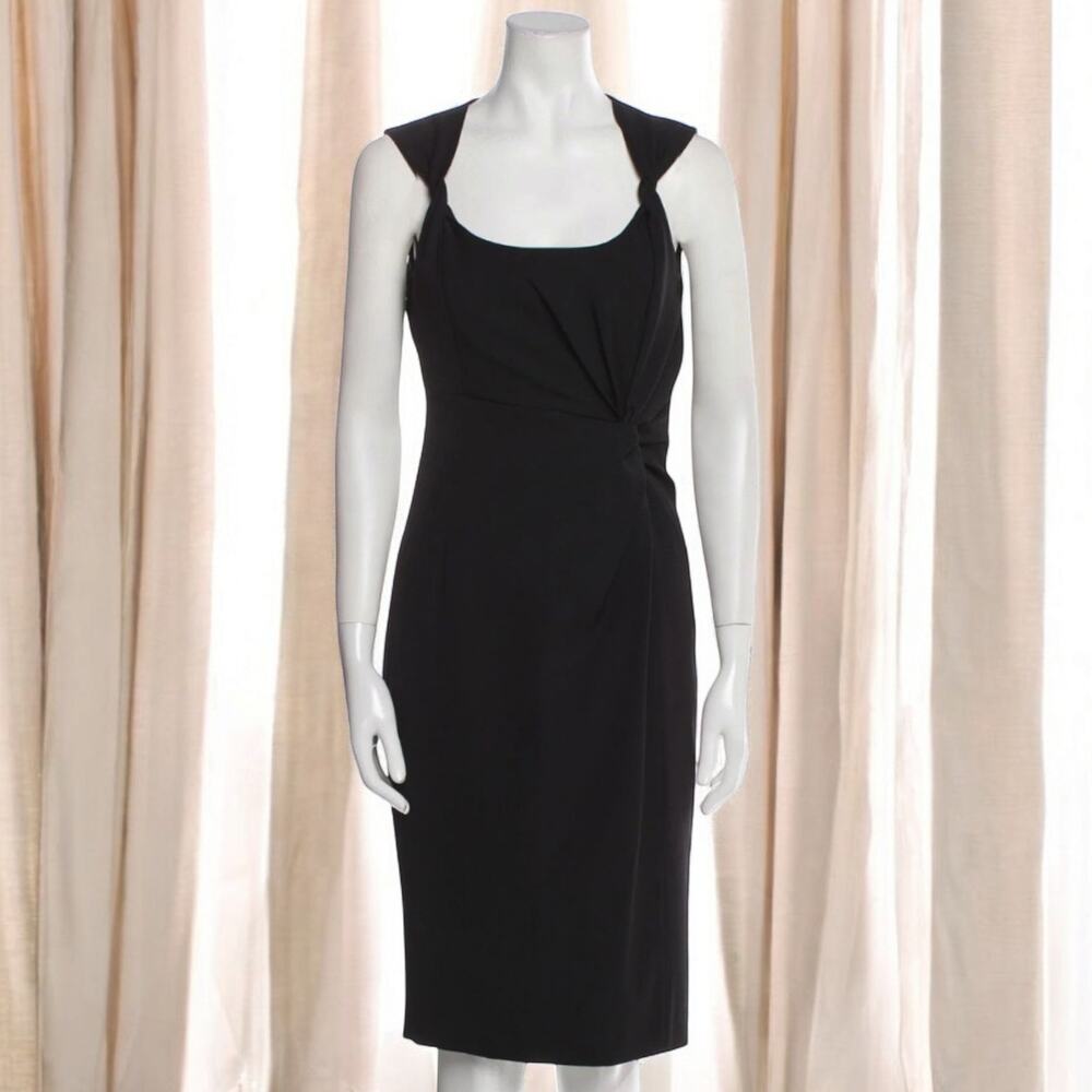 MICHAEL KORS COLLECTION Wool Dress Chic Classic Black Size 4 Made in Italy